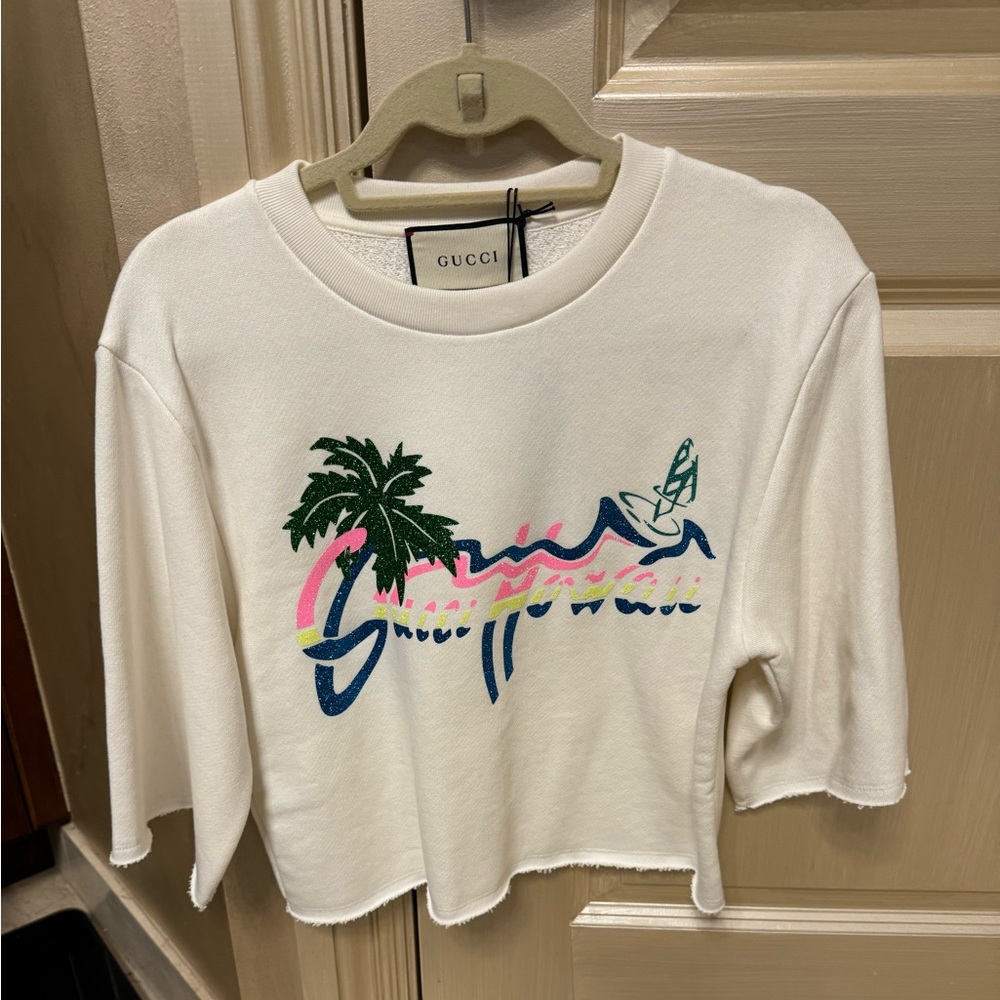 Authentic New With Tags Gucci Cropped Sweatshirt